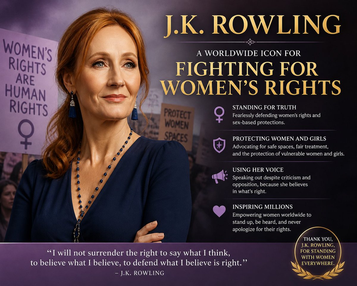 Who thinks JK Rowling is a worldwide icon for her tireless work campaigning for women’s rights 

<a href="/sharrond62/">Sharron Davies HoL MBE</a> <a href="/jk_rowling/">J.K. Rowling</a>
