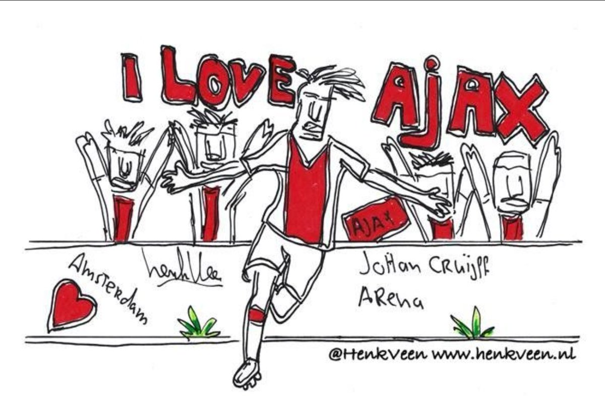 AjaxFanzoneNL's tweet photo. Voorspel de juiste eindstand van #AJApsv en WIN deze originele tekening van @henkveen! Mention en volg ons beide en RETWEET als je een Ajacied bent! #AJAX https://t.co/Q01NSNE7nF