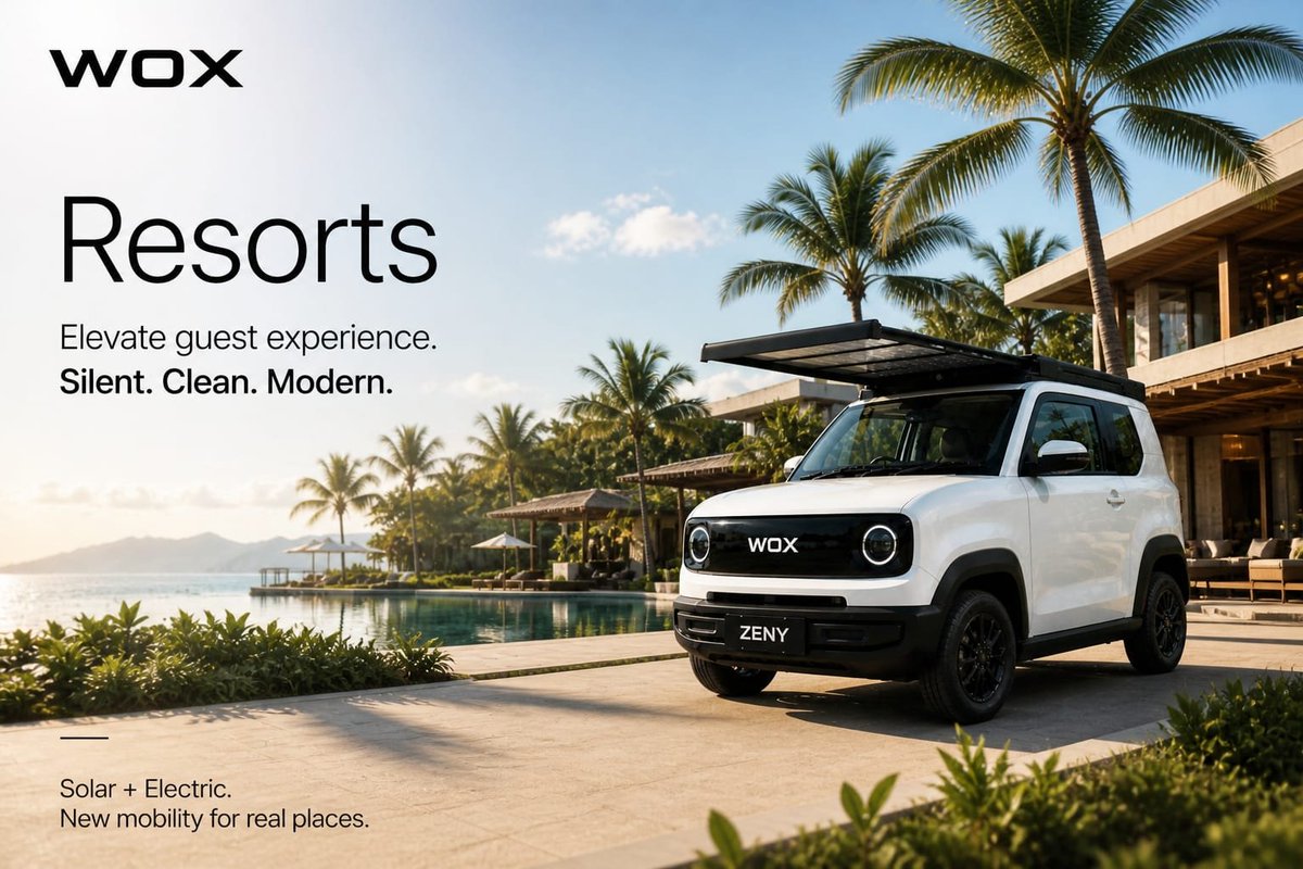 WoxMotor's tweet image. Imagine checking fuel prices and just… laughing. 😂

With WOX Zeny’s Solar + Electric Hybrid tech, the sun literally pays for your commute. +55km daily range straight from the sky, 151km from the battery.

No gas, no stress, just pure vibes and free energy.☀️🔋

#WOX #SolarPower