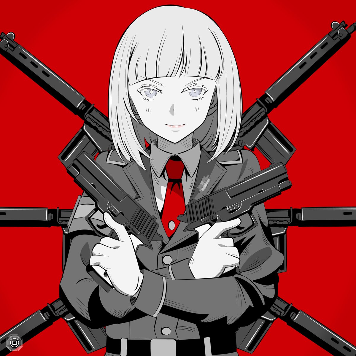 STARWARSSTUDIO's tweet photo. Echo Ein AKA Bobchi, is looking like a true angel of death, drawn in the art style of the 86 Fragmented Neoteny manga. (Or at least I tried)

#エイティシックス 
#EightySix 
#86エイティシックス https://t.co/tBOCJMFjge