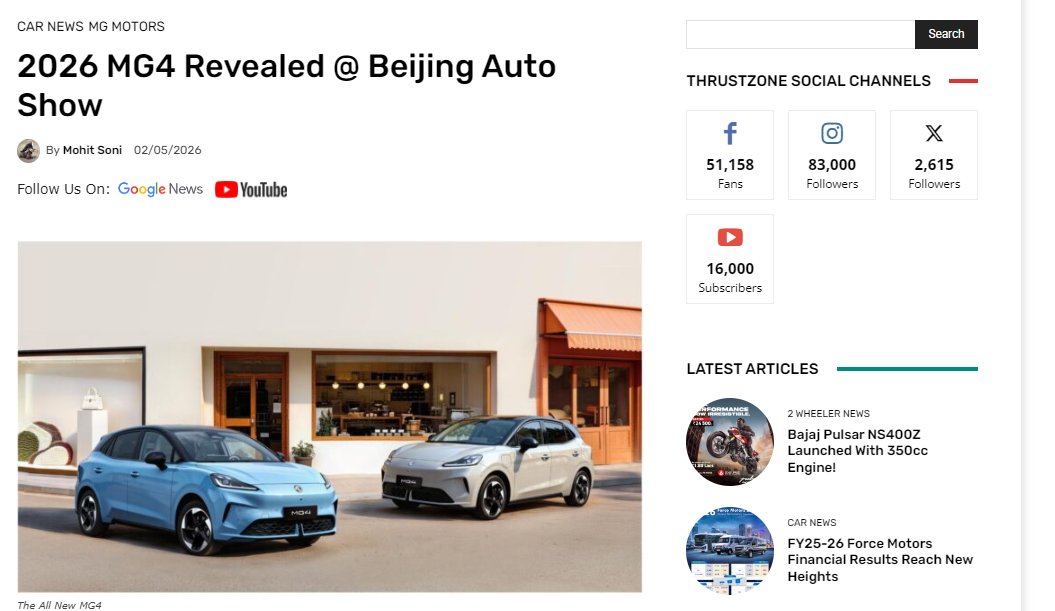 thrust_zone's tweet image. #Morris #Garages unveiled its latest advancements in electric mobility and intelligent driving technologies at the #Beijing Auto Show, reinforcing its commitment to accelerating new energy transformation globally.