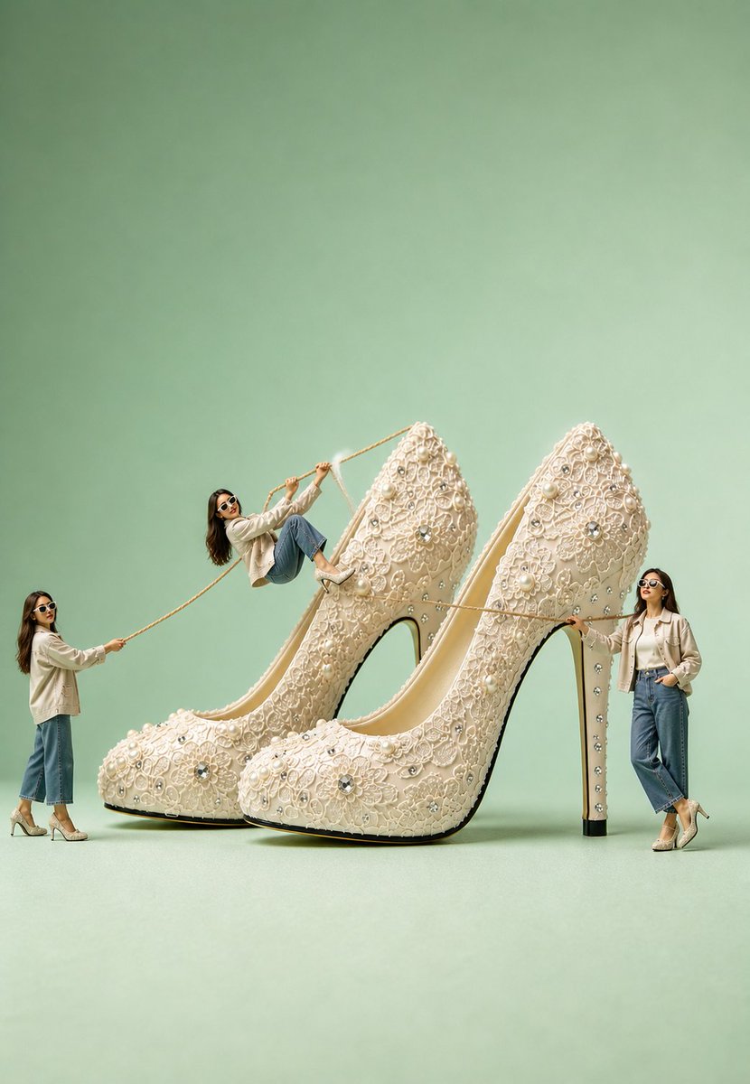 Surreal Ivory Bridal Sandal Photography
