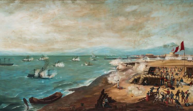 ZonaRosada's tweet image. 📝#Efemerides Un dia como hoy (1866) se realizó el Combate del Callao (mal llamado Combate 2 de mayo), donde los chalacos derrotaron a los españoles, se defendió la soberanía y se consolidó la Independencia del Perú.