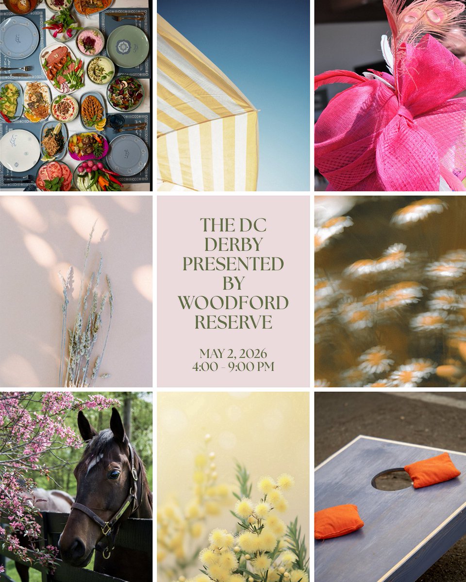 MonroeStMarket's tweet photo. Head to Salamander DC for great vibes, presented by Woodford Reserve®. Enjoy live DJs, tasty bites, and a Kentucky Derby watch party celebrating the legacy of Black jockeys. Win prizes for best dressed, best couple, and best hat! 🏇👒 https://t.co/pyhiUXJ1Cr