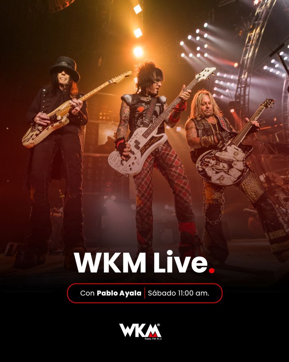 WKMRadio's tweet image. 🎙️ El lunes, Mick Mars cumple 75 años, y en #WKMLive, nos adelantamos a la celebración, repasando esta mañana el disco en directo 'Carnival Of Sins Live' de Mötley Crüe. ¡Conéctate!

🕙️ Sábado 11:00 am.
📻️ wkmradio.com

#MotleyCrue #Rock