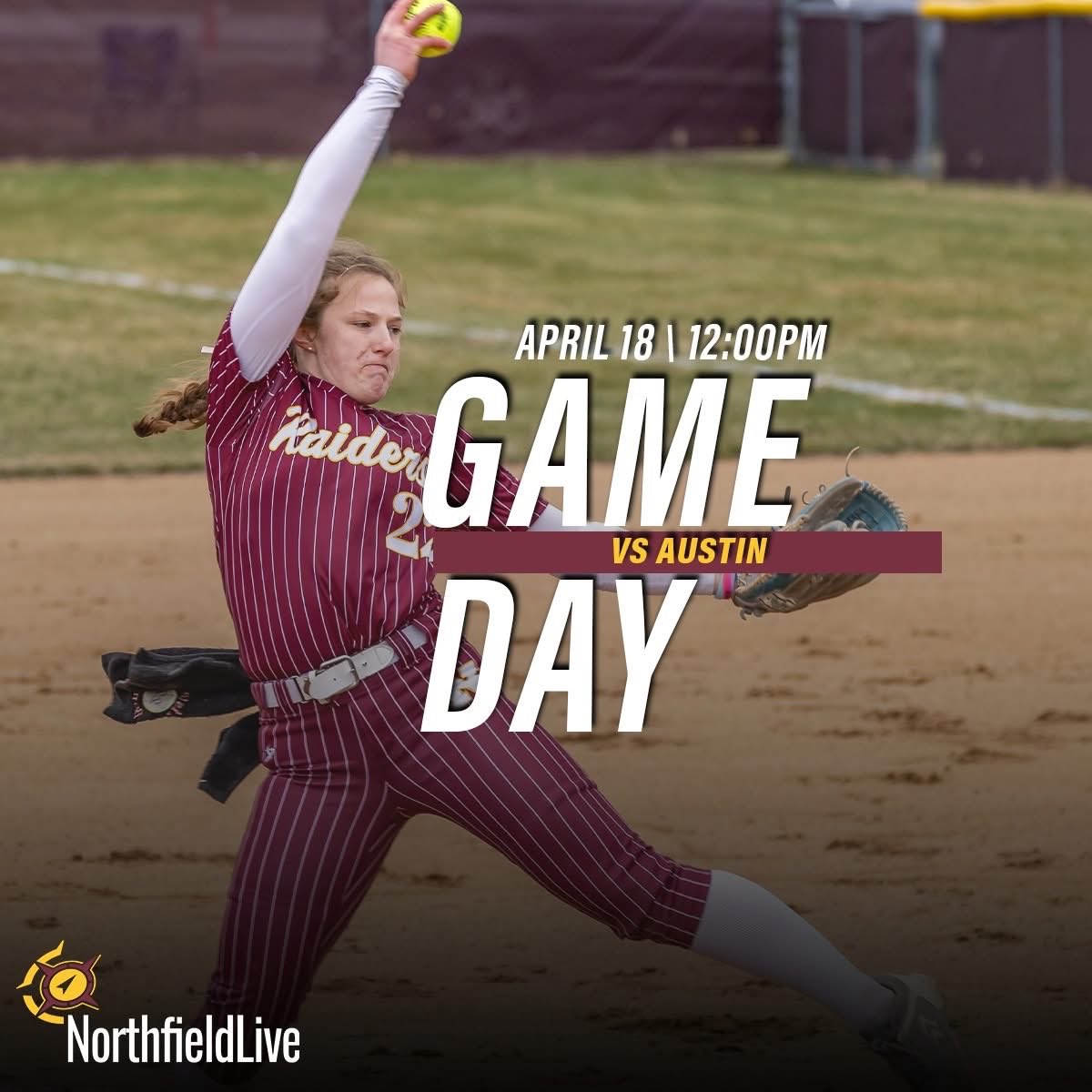 JoshBrooksBig9's tweet photo. ⁦@Big9Conf⁩ High School Girls Softball 🥎

Austin 🆚@SoftballRaiders 
📍Northfield, MN
🏫Northfield Senior High School 
🕛12 P.M. Varsity 
🕑2 P.M. Varsity 
💻 https://t.co/7rp6ym6LDF https://t.co/qGWVSFd42k