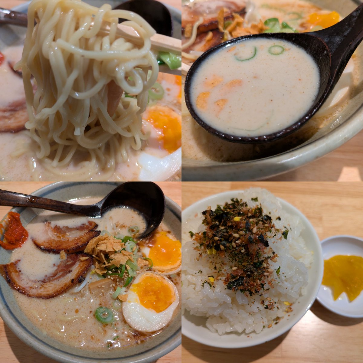 YJMSANKO's tweet photo. #麺屋あまのじゃく 枚方店

🌃本日の夜飯🍜大阪府枚方市

・とんこつ塩🥢
(半熟味付け煮卵トッピング🥚)
・ごはん🍚

 #ラーメン https://t.co/DvqPchrWC3