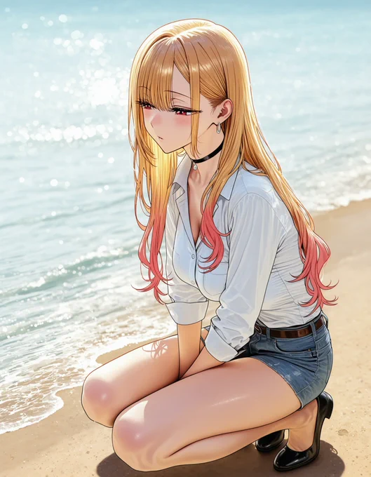 君を見つけて笑顔でピースする海夢ちゃん