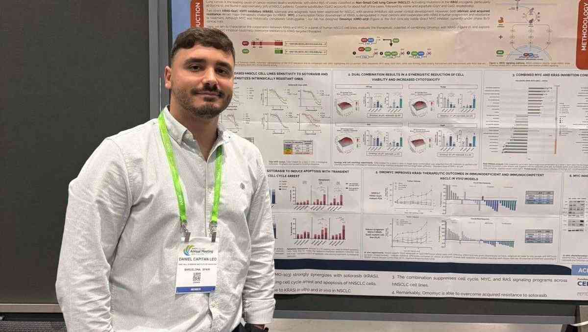 VHIO's tweet photo. #AACR26 | Elena Garralda, Andrea García Garijo, Íñigo González-Larreategui y Daniel Capitán-Leo presentaron diversos estudios y pósteres sobre inmunoterapia y medicina de precisión en el @AACR, uno de los congresos líderes en investigación del cáncer.

➡️ https://t.co/DMxRCHhk7m
#UITM