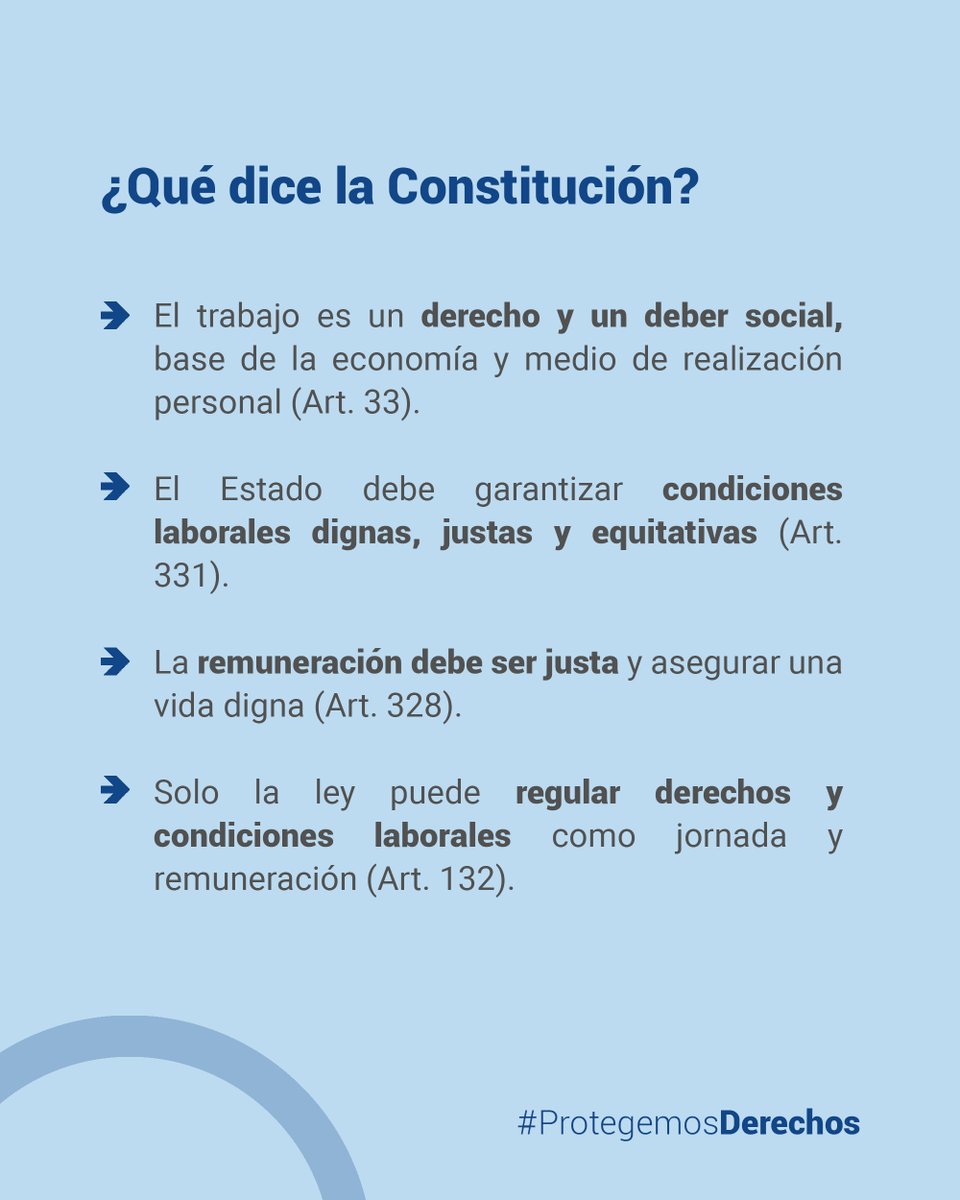 CorteConstEcu's tweet photo. 💼 El trabajo no pierde protección en tiempos de crisis. https://t.co/9AuD3J3RUz