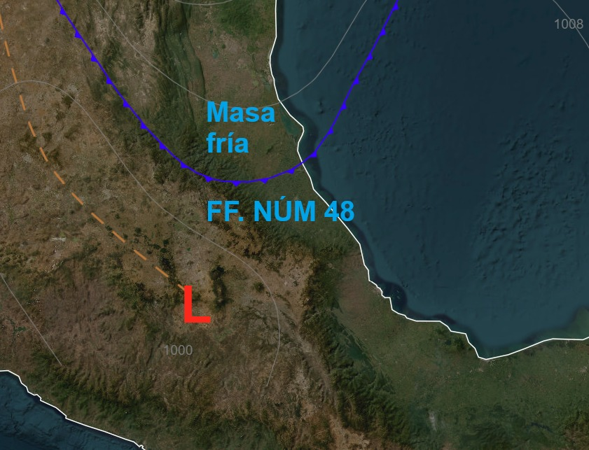 spcver_met's tweet photo. 02/05/2026 08:00 am
Durante las primeras horas de la mañana, el #FF48 se analiza desplazándose sobre el norte del estado de Veracruz, mismo que ocasiona a nublados de desarrollo vertical donde se registra actividad eléctrica sobre los municipios de #Papantla y #VegaDeLaTorre. https://t.co/zkErXKRObK
