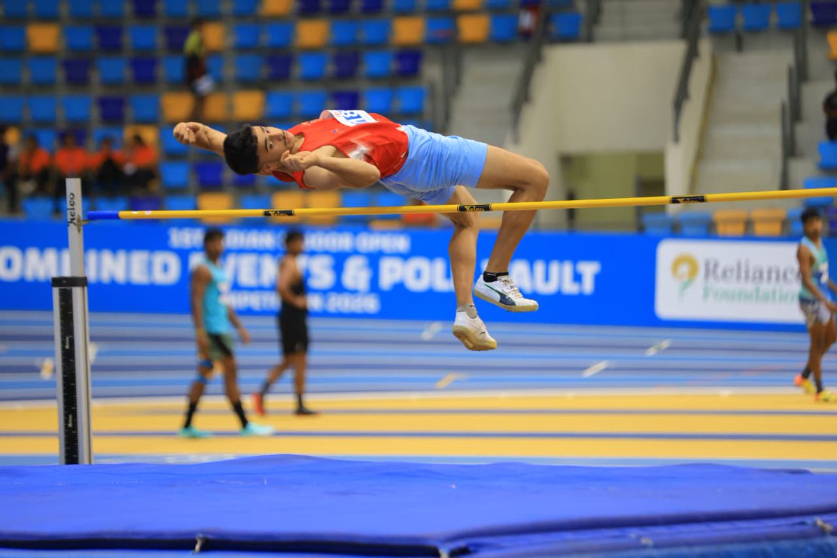 sports_odisha's tweet image. Speed, strength and sky-high ambition. 🔥

Moments from the 1st Indian Indoor Open Pole Vault &amp;amp; Combined Events Competition 2026 📸

#OdishaForSports #KalingaStadium #Athletics  #PadiaToPodium #IndianAthletics