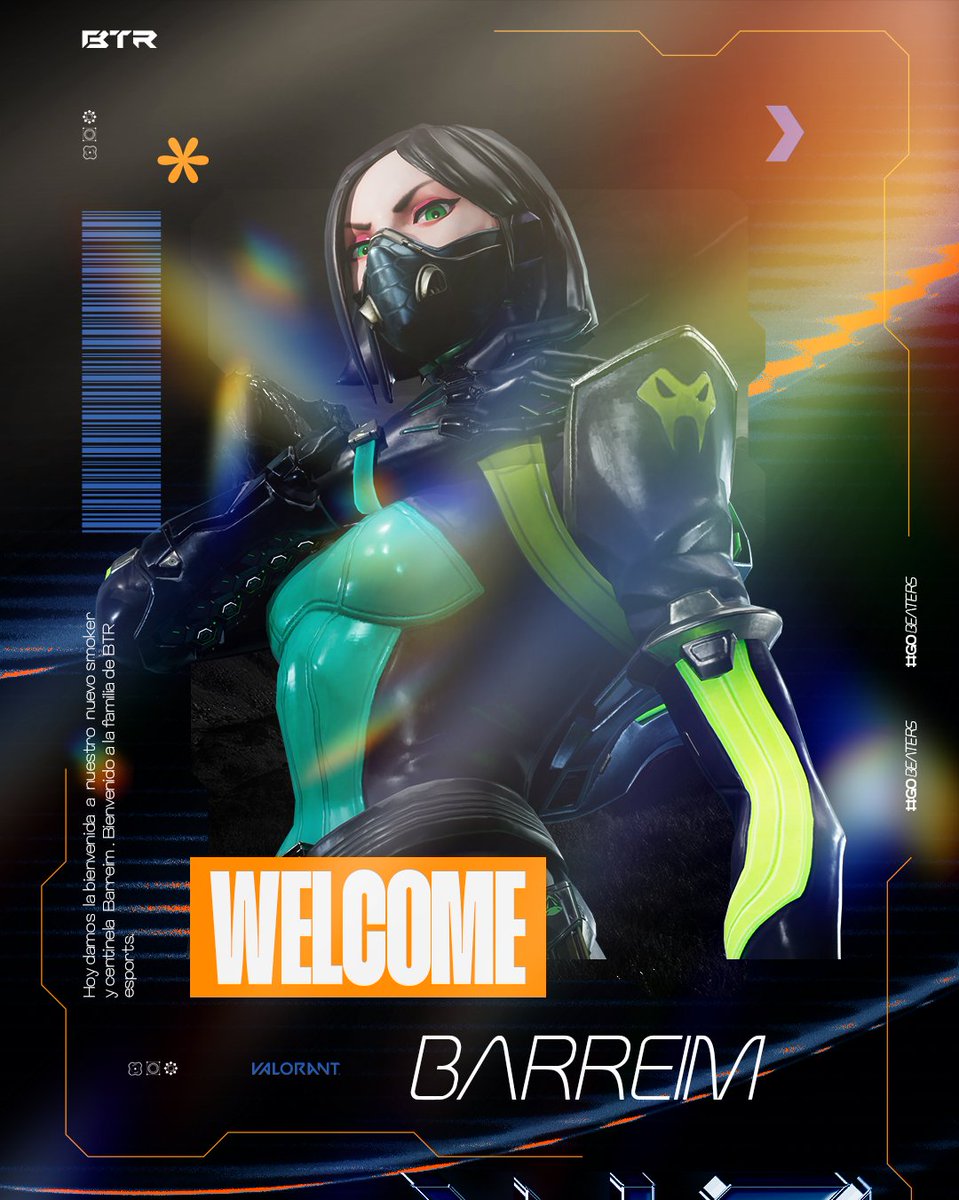 Beatersesports's tweet photo. La pieza que encaja en cualquier estrategia. Presentamos a Barreim, nuetra smoker/centinela oficial. Adaptabilidad pura al servicio del equipo. 🔥

¡Dale la bienvenida! 👇@barreeim https://t.co/VqpNzkN66P