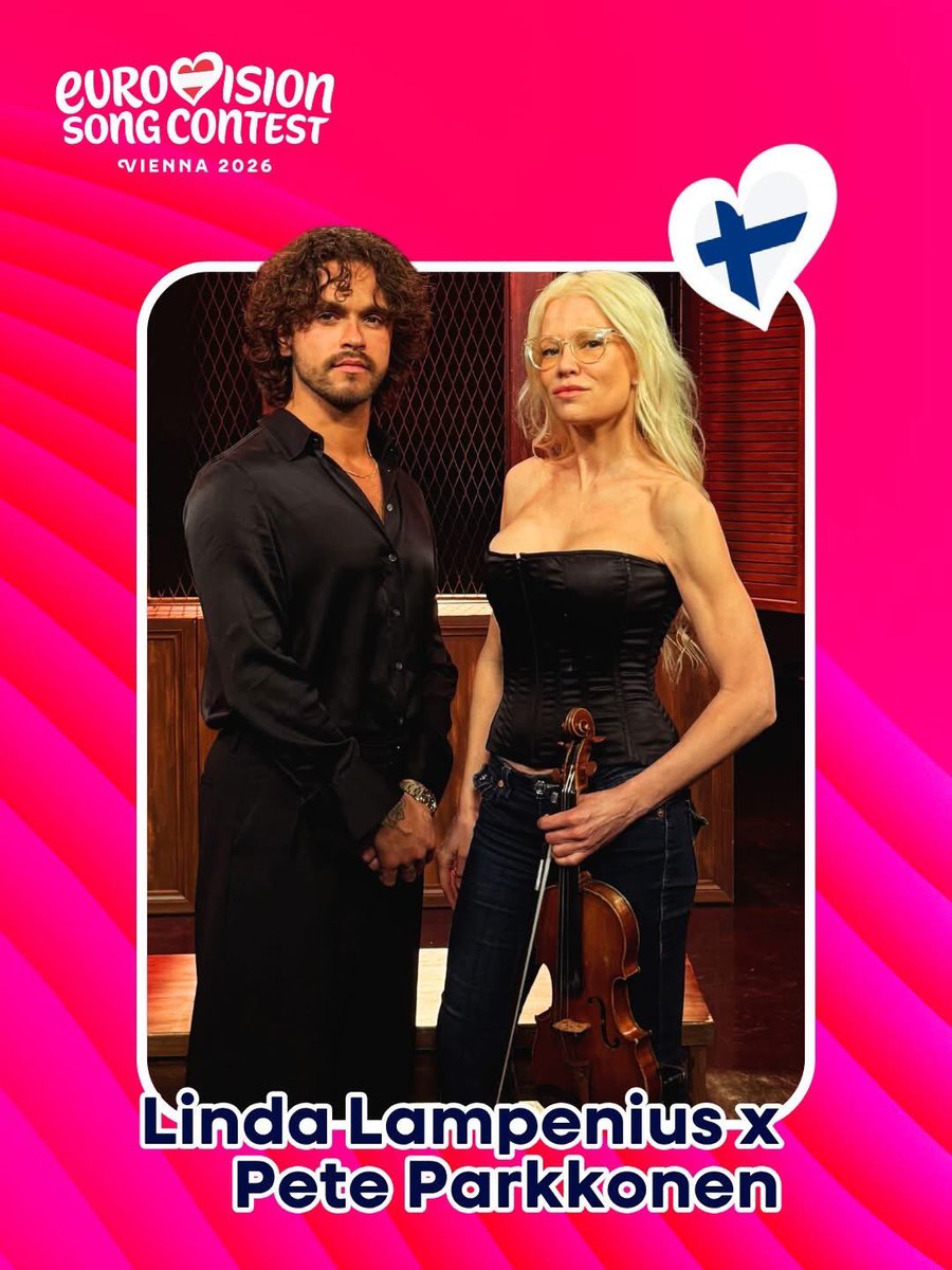 RTelevisionUK's tweet image. Linda Lampenius x Pete Parkkonen are representing Finland at this year’s Eurovision Song Contest with the song “Liekinheitin”🇫🇮

#Eurovision #UnitedByMusic #LindaLampenius #PeteParkkonen