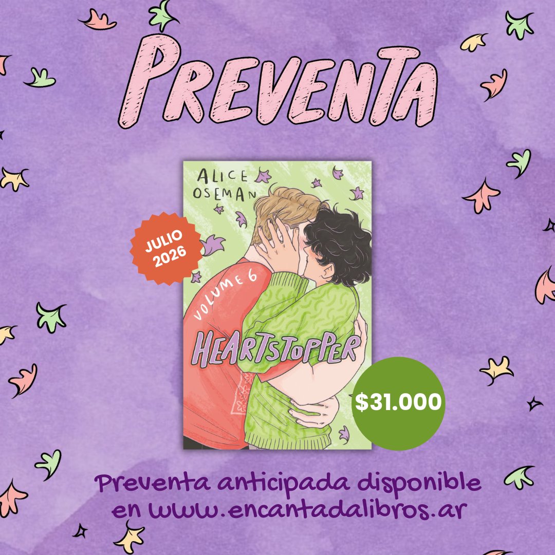 Encantadalibros's tweet photo. Ya llegó la preventa que todos estábamos esperando ♥

Vuelve Heartstopper 6. La historia que nos robó el corazón… y nunca nos lo devolvió 🥺

Preventa ya disponible en https://t.co/rGXChvBIDO 👀

¿Estás listx para despedirte de la historia de Nick y Charlie? https://t.co/VNUCeIbDiV