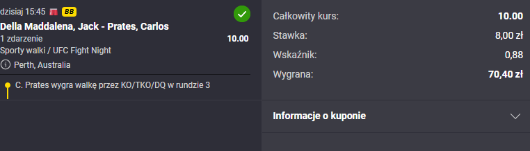flickkpl's tweet photo. dodatkowo na fortunie wlecial bet ze prates ko w 3 rundzie wszystko siedzi pany

za tydzień #ufc318 polecam betować ze mną bo fajny profit kręcimy :DD

#betclic #fortuna #sts #superbet #ufc https://t.co/1mh340UBDW