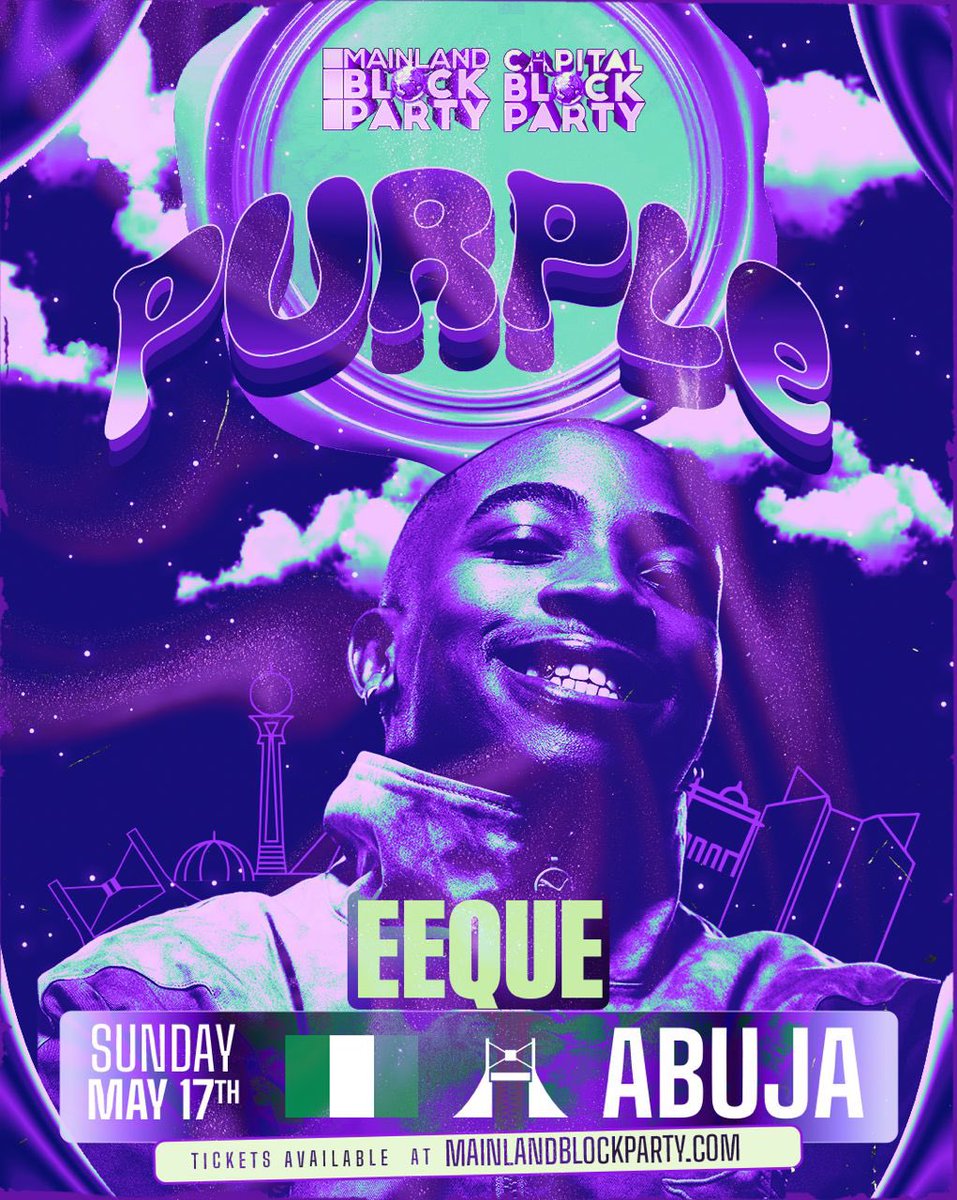 baddest_cash's tweet photo. Gather the crew and let’s get the vibes going! 🥂 The #AbujaTwitterCommunity is taking over as DJ Maphorisa and EEQUE headline the Mainland Block Party: PURPLE in Abuja!
The lineup is stacked and the energy is going to be unmatched. 🔥⚡️ Don't sleep on this—grab your tickets now and meet us outside on May 17th.
🎟️ Secure your spot: https://t.co/PUjJbmo1vi
#CBPPurple