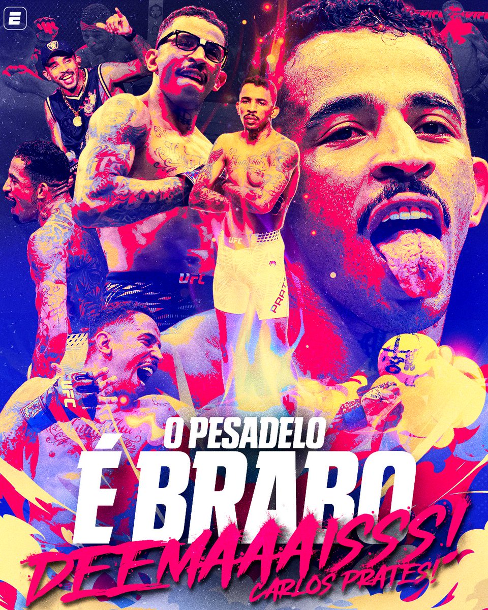 ESPNBrasil's tweet photo. ELE É DEMAAAAAAIS! 🥊 Carlos Prates VENCE Jack Della Maddalena em Perth no UFC Austrália! É a sétima vitória em oito apresentações no Ultimate. BOA, CARLOS! 🔥🔥🔥

#ESPNKnockOut #CarlosPrates https://t.co/3CgcGmoANa