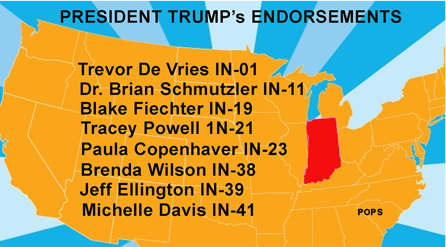 UPMHPM's tweet image. This!! 🧐👇🏻  Hey Indiana Patriots here's President Trump's endorsements hot off Truth Social last night! 🔥  #SwampTheVote #TooBigToRig #DraintheSwamp #NCSWIC