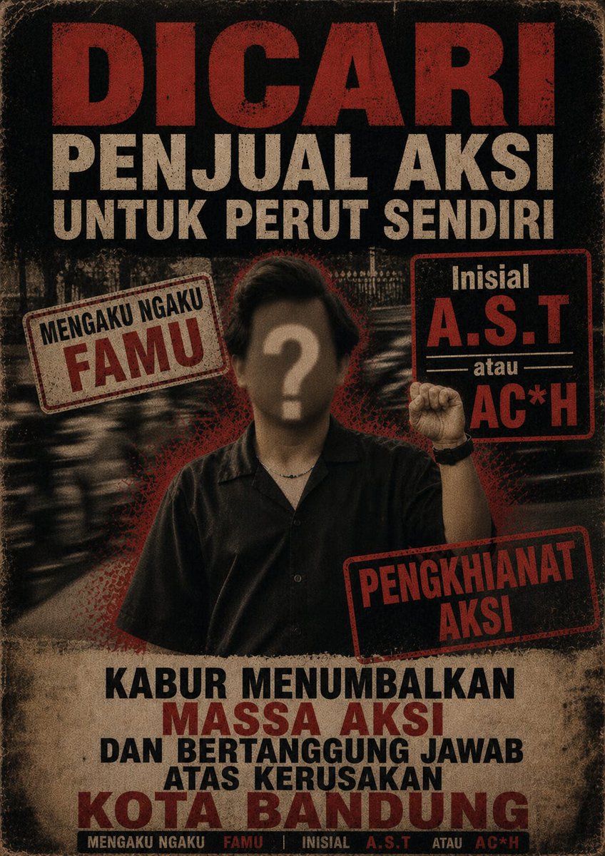 AninditaPr37934's tweet image. DICARII!!!! PARA PENGECUT!!! PERUSAK KOTA BANDUNG!!!!

#MayDay #Bandung #Anarko #AmienRais #MalamMinggu