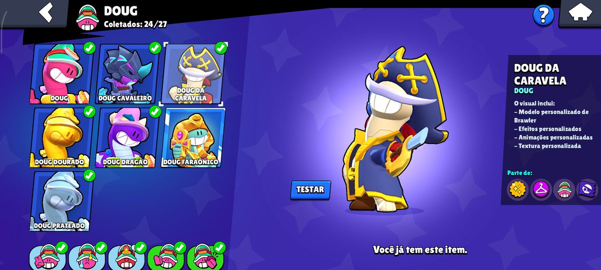 Barco08616200's tweet photo. @royczsh Eu teria todos do doug mas aí veio essa reformulação do catálogo e agora n tenho como pegar a skin mítica 😔 https://t.co/zBh8QM8X8T