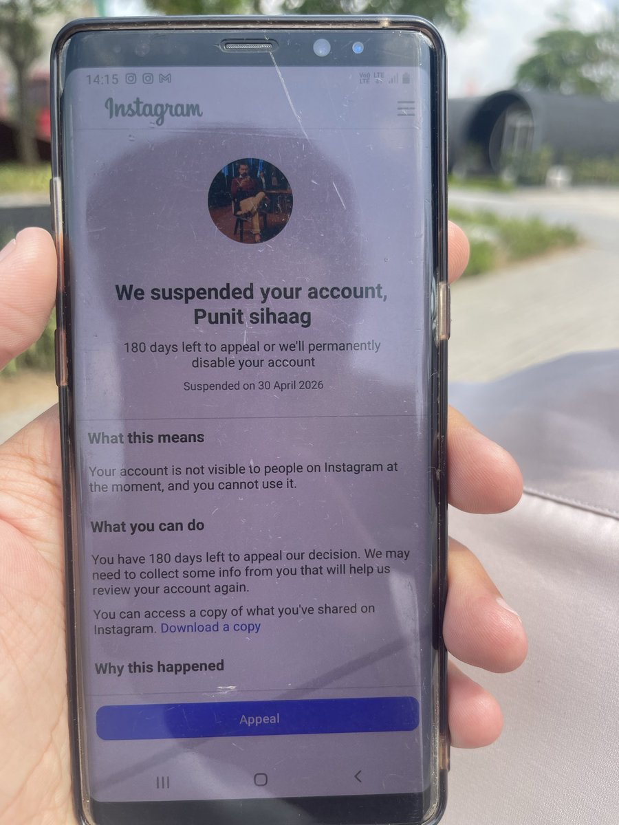 punitsihag887's tweet image. My Ig acc has been suspended without any clear reason. 😔  
If anyone knows how to recover it or can guide me through the process, please help.  
I’ve already submitted an appeal but haven’t received any response yet.  
Any advice or shared experience would mean a lot.🙏  #insta