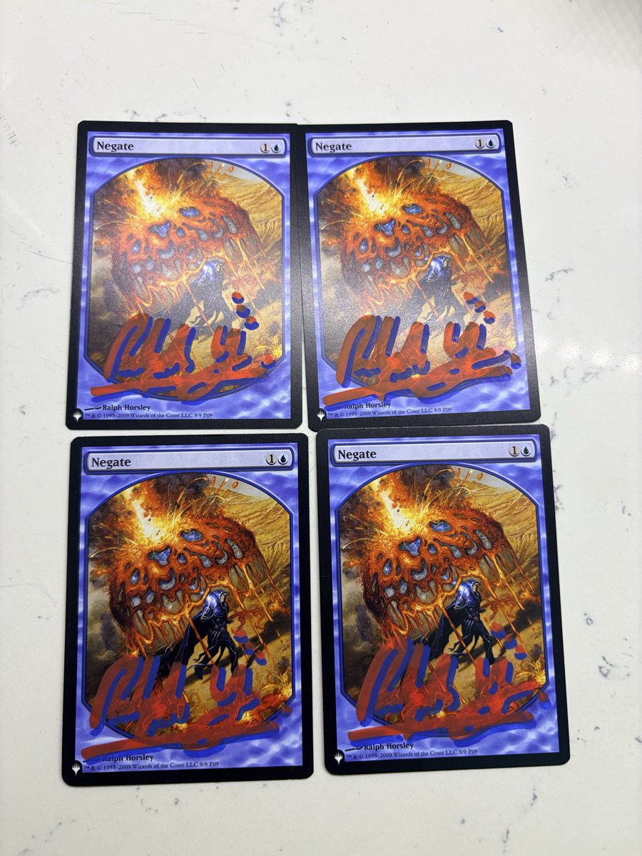 mtgdrip's tweet photo. @RalphHorsley thank you signing my favorite negates. . #mcvegas #magicthegathering #mtgdrip https://t.co/6kcm5zkIlO