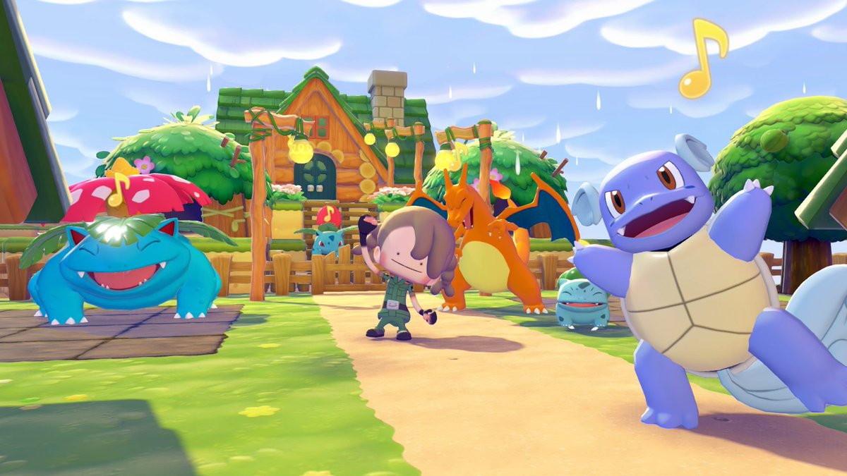 Greenbean_Lover's tweet photo. 관동 스타팅들과 함께🥰

#닌텐도 #NintendoSwitch2 #PokemonPokopia #포코피아 #이벤트 https://t.co/5GjDwBy8k7