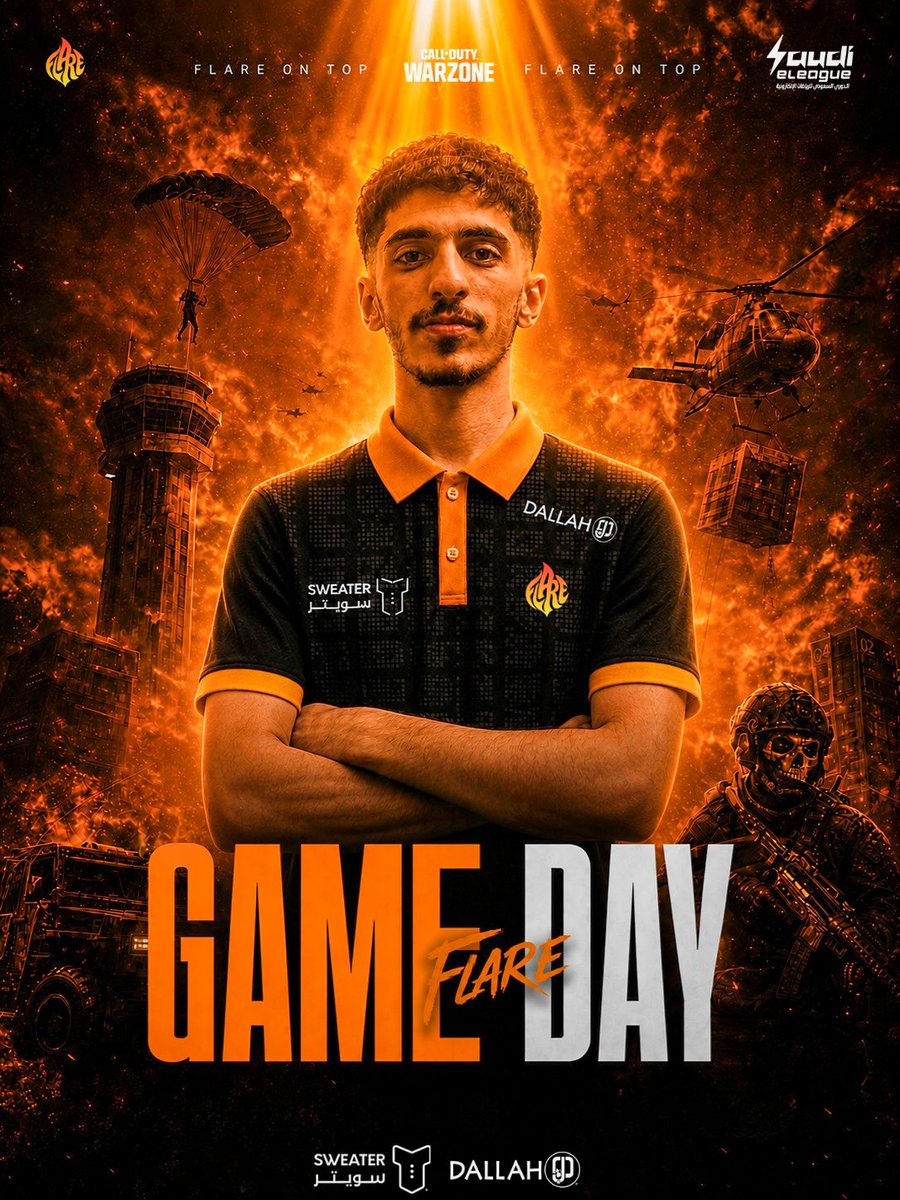 FlareEsportsKSA's tweet photo. اليوم الأول… ندخل وارزون نحدد النتيجة من البداية.
Maestro | Shamry1Lz | viridian | Hxs27
Coach: iii3bsh 🔥
@i_amjjd
@Hxss27
@1Viridian
@Shmry1Lz
#FLARE | #FlareOnTop | #CallOfDuty | #Warzone https://t.co/JMU9gLPsUX