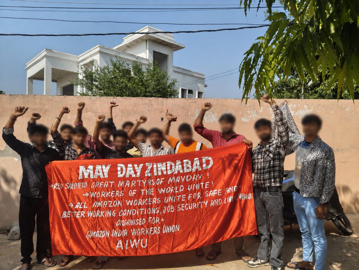 sisodia_rdx's tweet photo. #MayDay #WorkersUnity #AmazonWorkers #MazdoorEkta
#makeamazonpay https://t.co/XolJVDvHrz