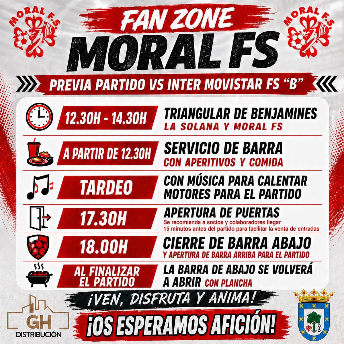 podemosmoralcva's tweet photo. Hoy estaremos acompañando a nuestro equipo de futsal Moral Fútbol Sala en el pabellón municipal.
Se juegan el play off de ascenso a segunda dependiendo de si mismos.
Deseamos mucha suerte 🍀 
#SiSePuede ❤️ https://t.co/ZjohhofKfw