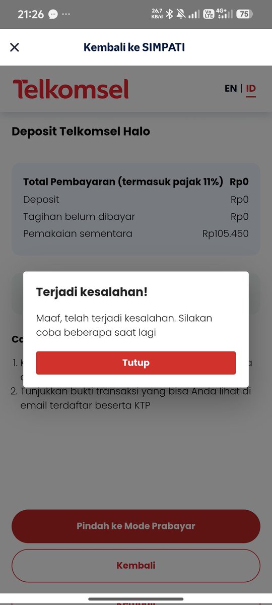 pondokgue's tweet photo. halo @Telkomsel @MyTelkomselApp saya ingin ubah Telkomsel Halo menjadi Simpati, namun selalu gagal dilakukan melalui MyTelkomsel.

Ada solusi? https://t.co/sA2CBGetUc