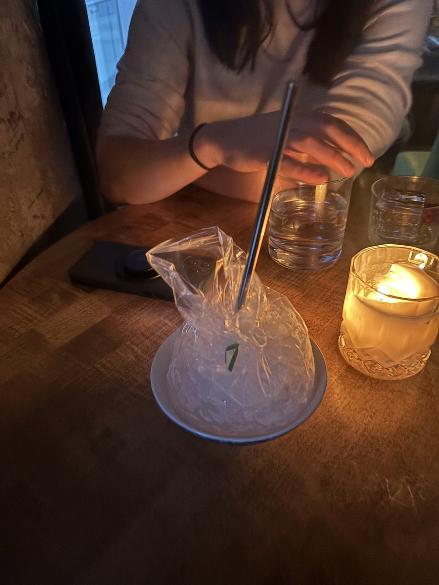 barrelsW's tweet photo. Unfortunately I think I like Canada more than the US. 

But Idk why the server put my drink in a bag https://t.co/EaR54CW3Xp