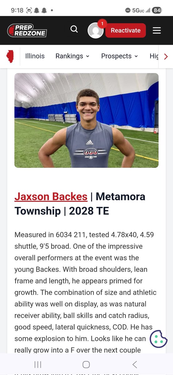 Jaxson Backes 6'5 220 TE tweet media