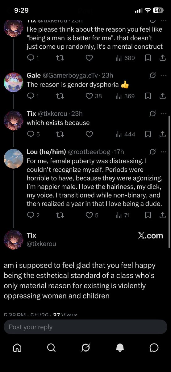 rootbeerbog's tweet photo. @turningmystile tix kept claiming no trans man could explain why we transition and when I replied in good faith I got this lmao https://t.co/ExaAIUsDZR