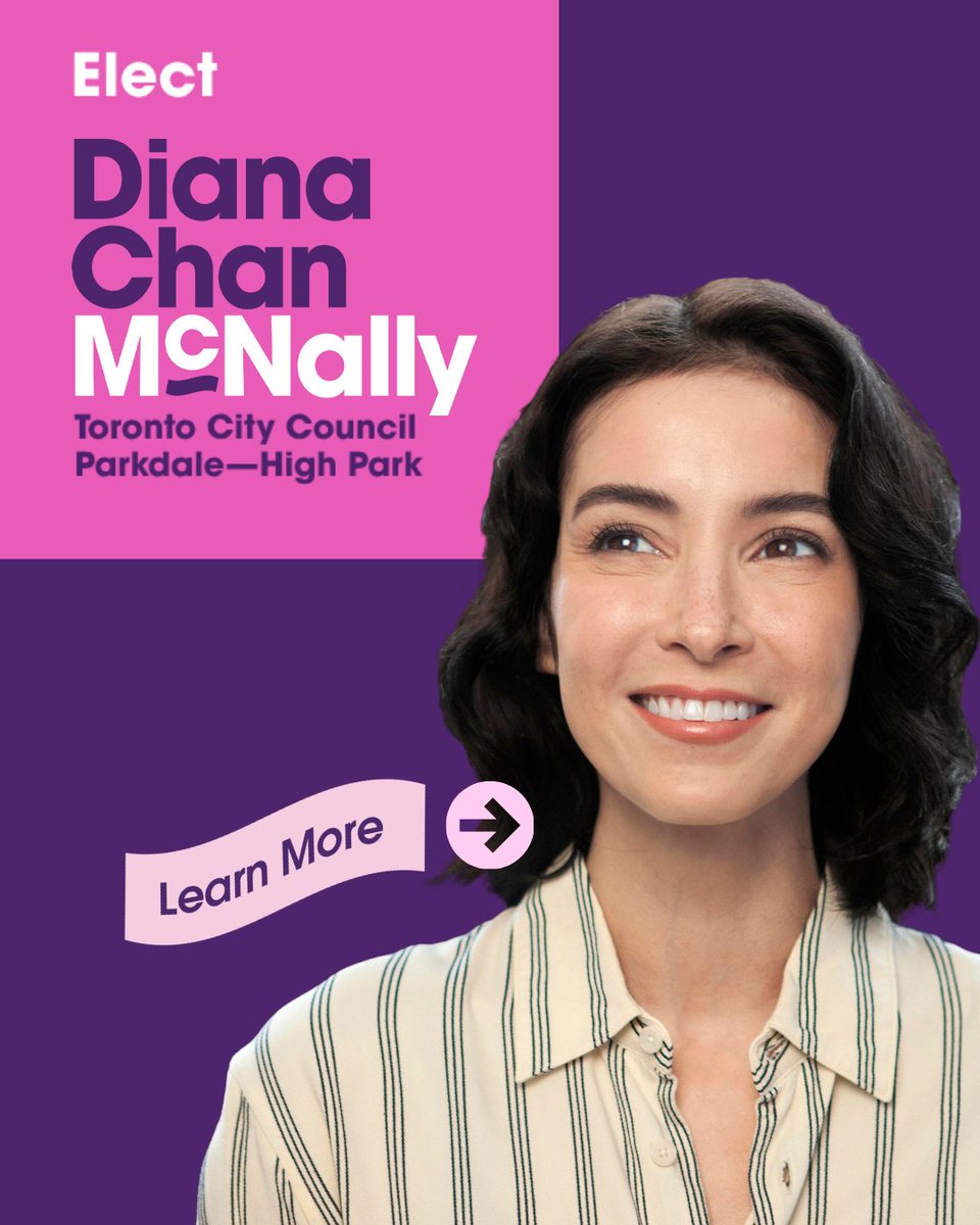 DianaCMcNally's tweet image. I’m running for Ward 4 City Councillor to bring a politics of joy, community, and care to City Hall – and to move away from fear and division.

If you’re ready for a more hopeful, united Toronto, sign up to volunteer at dianachanmcnally.ca/volunteer

#TOpoli