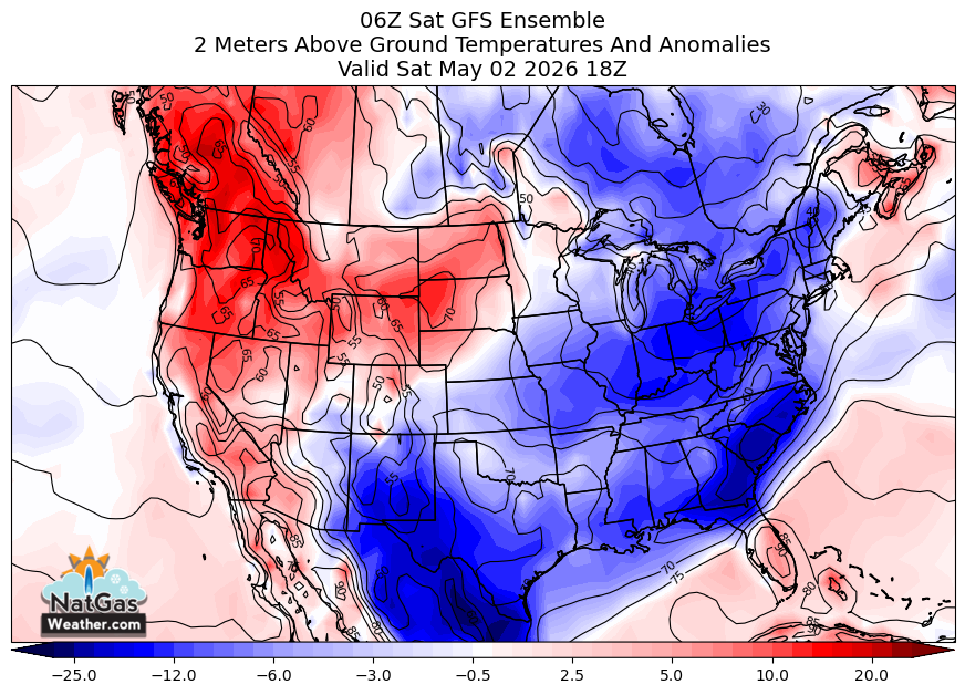 soylentbeige's tweet image. Ever notice how extremely cold departures from normal temperatures, more than 20 degrees in some places, don't get as much news coverage? #ClimateChange