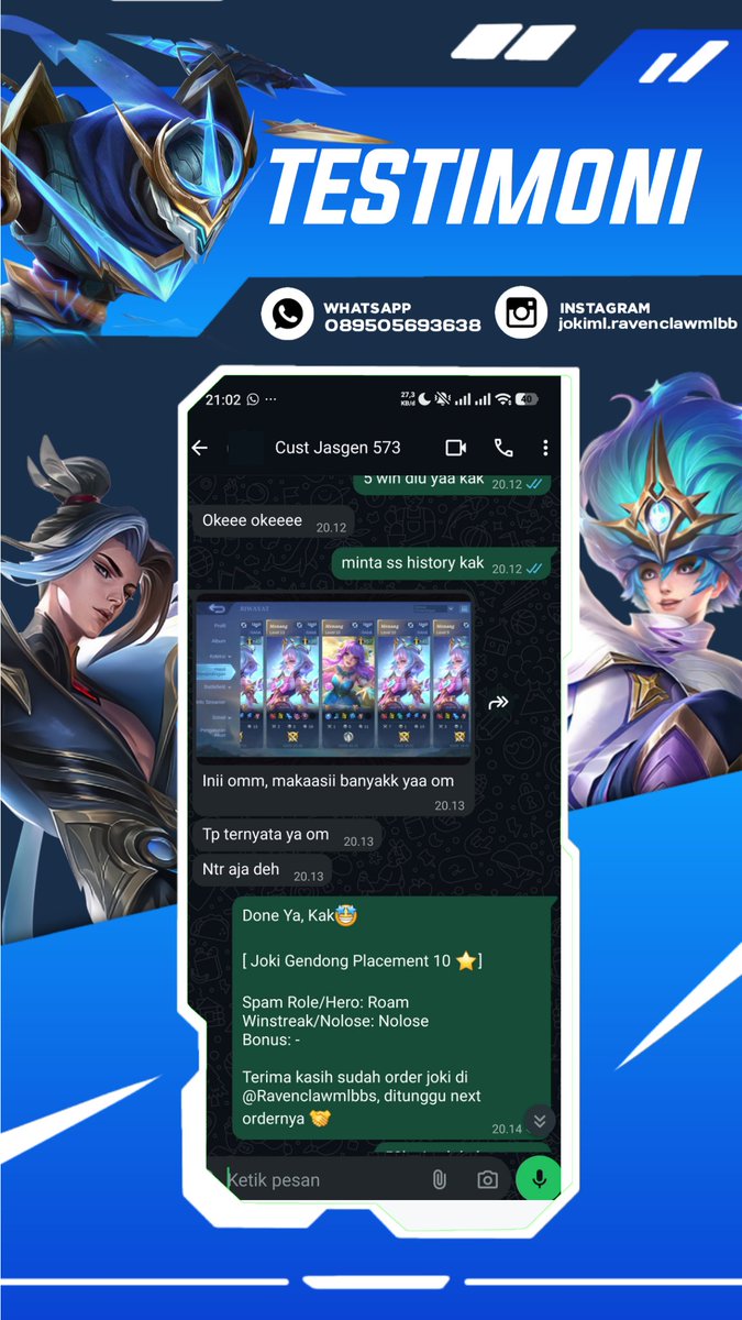 Ravenclawmlbb | Joki ML tweet media