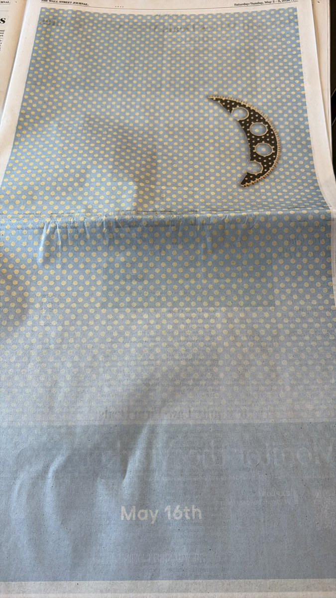 chrisk81's tweet photo. WSJ ad - what is this for?? May 16th https://t.co/wZUnr1zeq8
