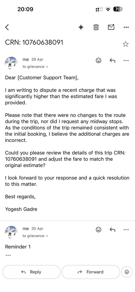 star840in's tweet photo. @ola_supports @Olacabs reminder 3 🙏🏻🌷 https://t.co/F4FF04ZSJS