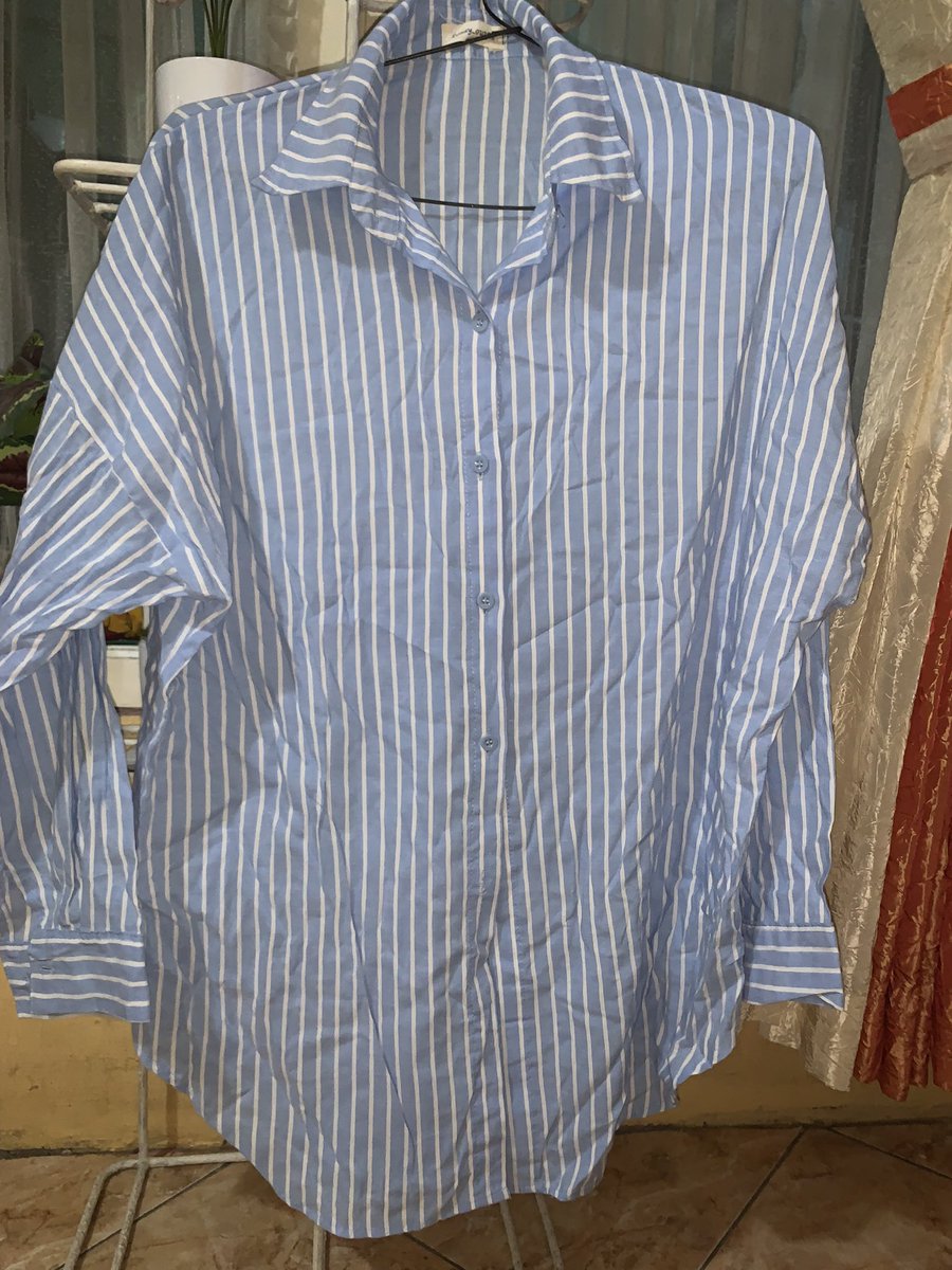 ambisiious's tweet photo. kemeja salur LD 120 big size baru sekali pake aku juwal 65k aja gasss https://t.co/srCYG9JZlY