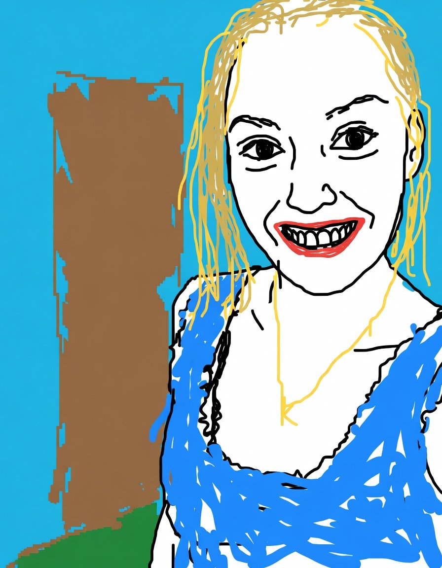 Intentional Low Quality MS Paint Redraw