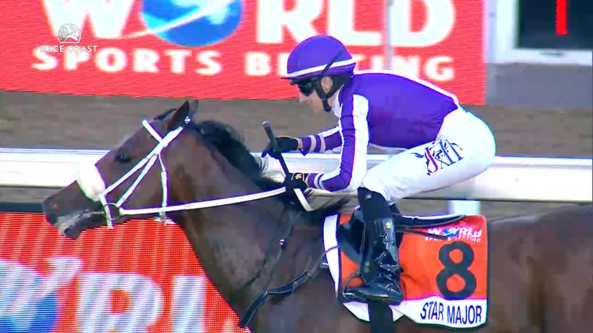 rebelsart's tweet image. 🏆Grade 2 Winner🏆
Bravo 🇫🇷 Mickaëlle Michel🇯🇵@MickaelleMichel and Star Major 1st place racing in the R750,000 World Sports Betting Guineas (Grade 2) race 7 on Saturday at Greyville, South Africa‼️🏇🥇🇿🇦
Trainer James Crawford
💥Second Grade 2 win this week!💥
#NeverGiveUp