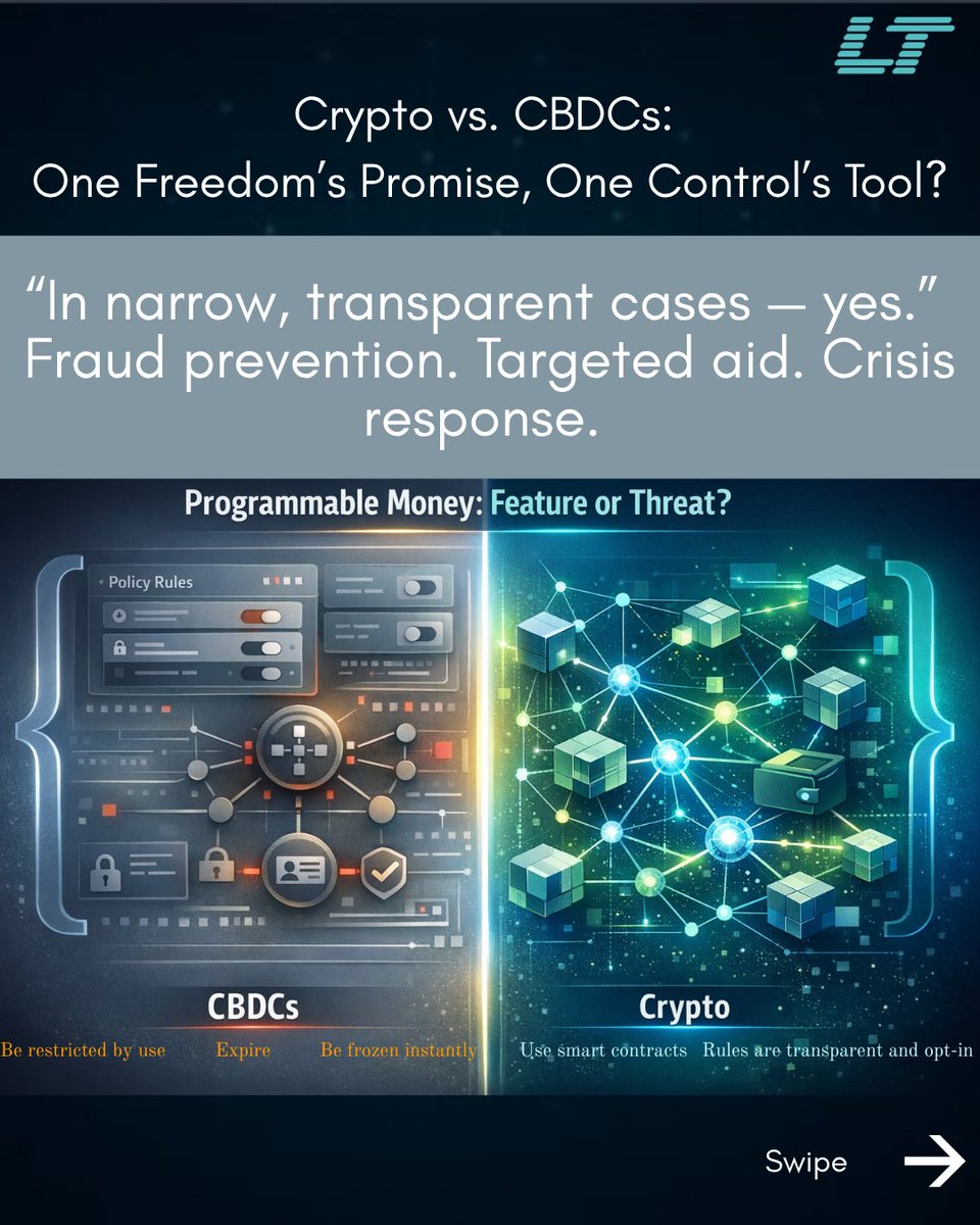 locktrust's tweet image. Programmability has a red line.
Watch the full webinar recording 
youtu.be/wPCfn_doTv8?si…
 
#payments #digitalmoney