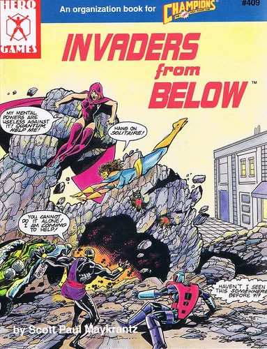 LawDogStrikes's tweet image. #ttrpg

Many of the old Champions books were good, but no necessarily great, but I do love the cover to Invaders from Below with the 4th edition iconic team (who were also mediocre) in a recreation of the cover of Fantastic Four #1.