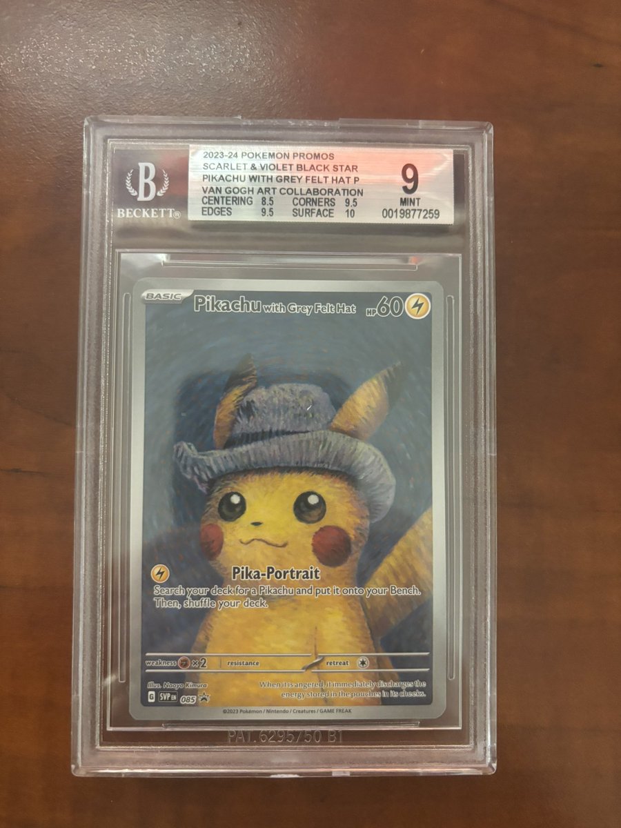 KjBailey19's tweet image. Subbed my Van Gogh with PSA got a 6 I knew it wasn’t perfect but a 6 is crazy. Cracked it and resubbed to Beckett and got a 9. Complete joke can’t take PSA seriously.  @CardPurchaser #psa #beckett #pikachu #Pokémon