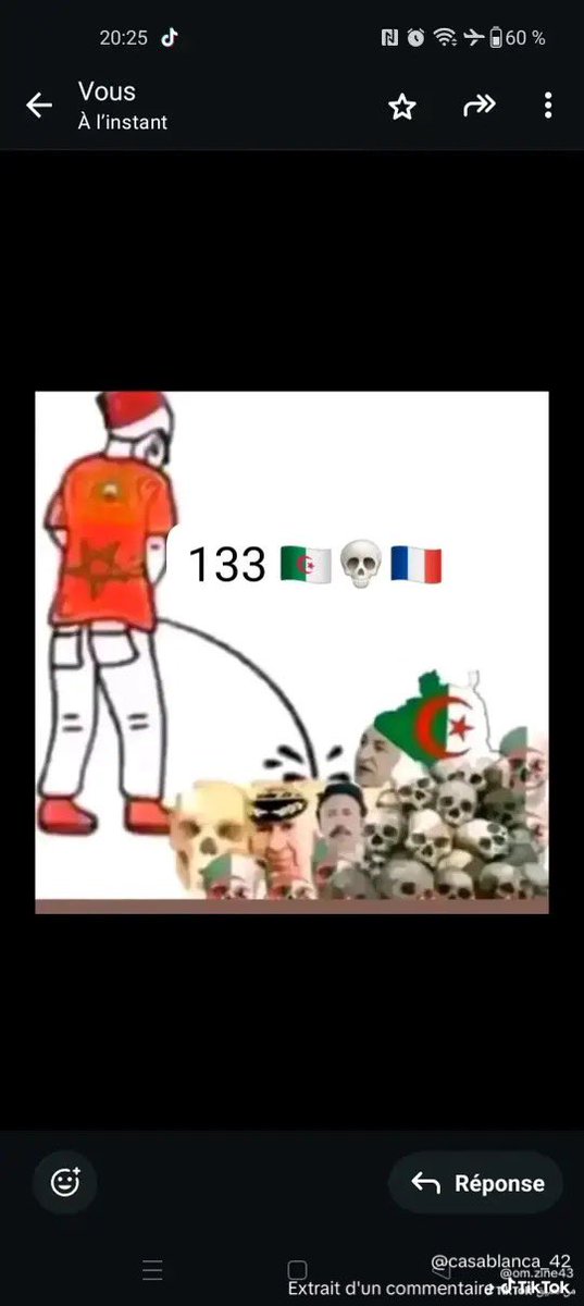 MRzz93's tweet photo. @EruiKarim Numidian grande dynastie tunisien même l’histoire vous vous l’inventer petite salope de gwerrr les crâne au musée des homme pays de fdp 😂😂💀💀 https://t.co/GIsOeNeTaK