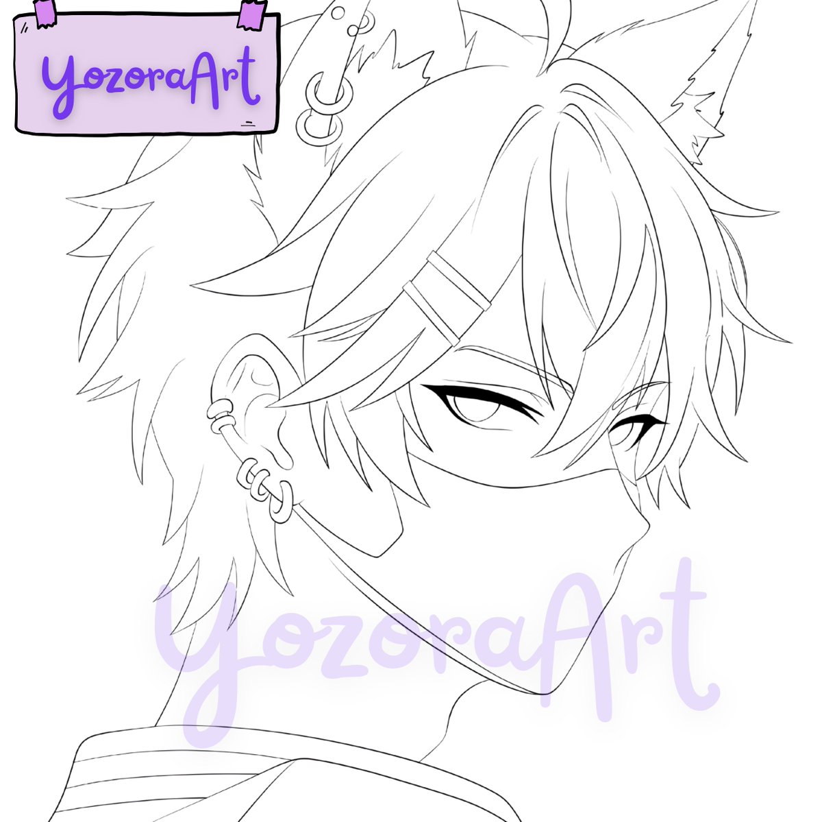 Yozoraartist's tweet image. Damn he is so coollll right?? 👀#pfp #WIP #artist