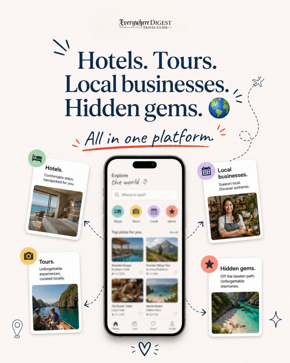 EverywhereBuddy's tweet image. Planning a trip shouldn’t feel like a full-time job. 🌍✈️
Skip the endless tabs, random blogs, and guesswork.

Find everything you need — all in one place.
Your perfect itinerary starts here.

👉 Explore smarter with EveryWhereDigest
#TravelTok #ReelItFeelIt #TravelInspo