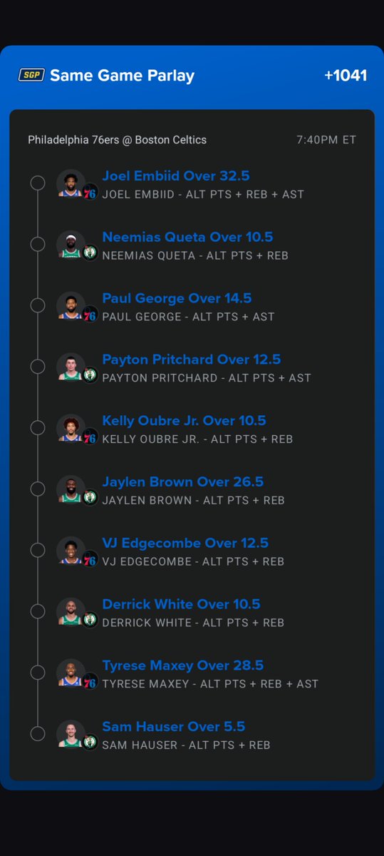 InDebtBet's tweet photo. +800 without Tatum, not buying that "he's fine" so let's take everyone else
@playbook fanduel https://t.co/luEoF2aifQ
